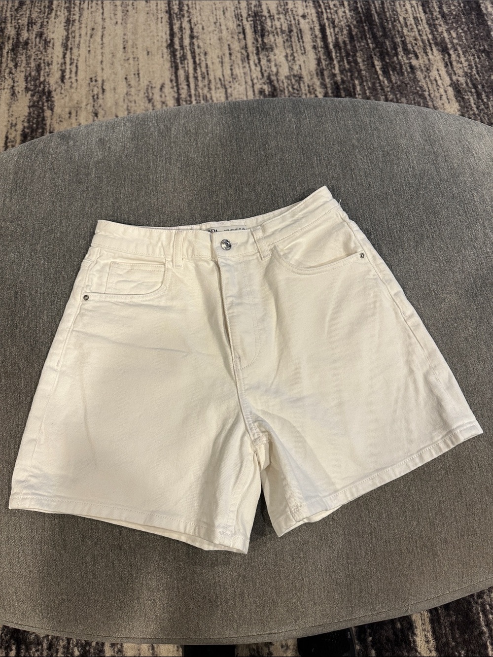 Zara white jean shorts